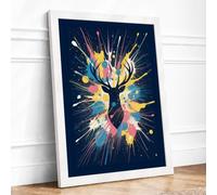 Inner Radiance Modern Framed Wall Art Print A2 (59.4×42cm) White, Wall Decor for Living Room, Bedroom, Office & Home, Ready to Hang, Art Gift