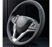 Inner Ring Steering Wheel Cover For Suzuki For Ignis 2019-2023 Hand-Stitch Steering Wheel Cover Non-Slip Microfiber Leather Braid Wrap(Black Thread)