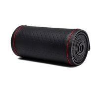 Inner Ring Steering Wheel Cover Hand-Stitched Steering Wheel Cover 36-40cm DIY Leather Braid On The With Needles Thread Car-Styling Covers(Red Thread 40cm 2)