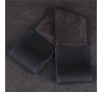 Inner Ring Steering Wheel Cover Leather Car Steering Wheel Cover DIY Universal 38cm Embossed Auto Case Wear Resistant Breathable(Style B Blue Thread)