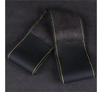 Inner Ring Steering Wheel Cover Leather Car Steering Wheel Cover DIY Universal 38cm Embossed Auto Case Wear Resistant Breathable(Style B Yellow)