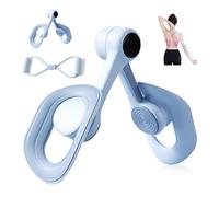 Inner Thigh Muscle Master Exerciser, Kegel Pelvic Floor Trainer Devices for Women, Leg Strengthener Workout Exercise Equipment for Home Use with Resistance Band (Blue)