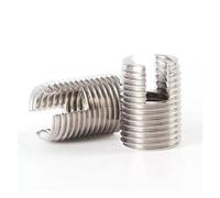 Inner Thread Self-Tapping Inserts, 2-20 Pcs Stainless Steel/Carbon Steel Thread Repair Inserts, M2-M16, Stainless/Zinc Plated(Stainless,M10xM14x18 (5pcs))