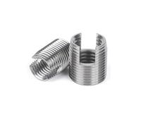 Inner Thread Self-Tapping Inserts, M2-M20 Threaded Insert Self Tapping Screw Bushing Slotted Type Stainless Carbon Steel(303 Stainless,M3x5x6(5Pcs))
