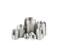Inner Thread Self-Tapping Inserts, Self Tapping Threaded Inserts M2-M20 Stainless/Carbon Steel 1-10 Pcs Slotted Screw Bushing(Stainless Steel,M20-1pcs)