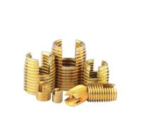 Inner Thread Self-Tapping Inserts, Stainless And Carbon Steel Threaded Inserts Self Tapping Slotted Gold Silver M2 To M20(Galvanized,M18xM22x24mm-1pcs)