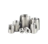 Inner Thread Self-Tapping Inserts, Stainless And Carbon Steel Threaded Inserts Self Tapping Slotted Gold Silver M2 To M20(Stainless,M18xM22x24mm-1pcs)