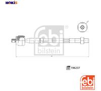 INNER TIE ROD 196237 FOR OPEL A24XF/24XE 2.4L B 20 DTH 2.0L Z 24 XE 2.4L 4cyl