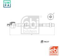 FEBI BILSTEIN 196237 Inner tie rod