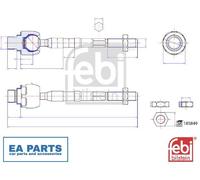 Inner Tie Rod for KIA MORNING FEBI BILSTEIN 185894