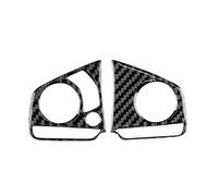 Inner Trim Car For Civic X 10th Gen MK10 2016 2017 2018 2019 2020 2021 Car Steering Wheel Panel Sticker Real Soft Carbon Fiber(Type3 Black)