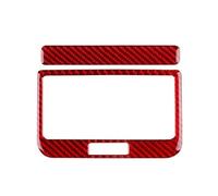 Inner Trim Car For Seat For Leon MK3 2013 2014 2015 2016 2017 2018 2019 2020 LHD RHD Car Rear Air Outlet Frame Trim Real Soft Carbon Fiber Sticker(Red Carbon)