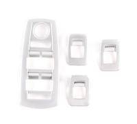 Inner Trim For BMW For X3 E83 2006-2010 ABS Chrome Car Door Armrest Window Glass Lift Switch Button Panel Frame Cover Trim Car Interiors(Silver)