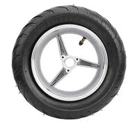 Inner Tube, Stainless Steel + Rubber Black Pocket Bike Tire Wheel Tyre Rims Anti-Skid Accessories Fit for 47cc 49cc Pocket Bike (Front Wheel 90/65-6.5in)