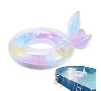 Inner Tubes for Pool | Iridescent Water Toys - Swim Ring with Fishtail Design - for Backyard River Lake Water Park Beach Party Vacation Outdoor