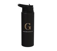 Inner Work Outer Calm Freemason Letter Identity Stainless Steel Insulated Water Bottle
