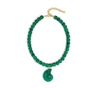 INNERDIVA Summer Beach Jewelry Chunky Shell Pendant Necklace for Women Resin Beaded Choker Necklaces Trendy Statement Charm Jewelry Vacation Gifts for Love, Resin, No Gemstone