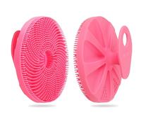 INNERNEED Food-grade Silicone Body Scrubber Exfoliating & Massaging Shower Brush, More Hygienic Bathing Tool, for All Skin Types, Lathers Well, Longer Service Life (Pink)