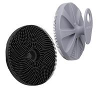 INNERNEED Food-grade Silicone Body Scrubber Exfoliating & Massaging Shower Brush, More Hygienic Bathing Tool, for All Skin Types, Lathers Well, Longer Service Life (Black+Gray)