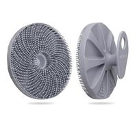 INNERNEED Food-grade Silicone Body Scrubber Exfoliating & Massaging Shower Brush, More Hygienic Bathing Tool, for All Skin Types, Lathers Well, Longer Service Life (Gray)