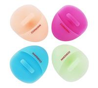 INNERNEED Super Soft Silicone Face Cleanser and Massager Brush Manual Facial Cleansing Brush Handheld Mat Scrubber for Sensitive, Delicate, Dry Skin (Pack of 4)