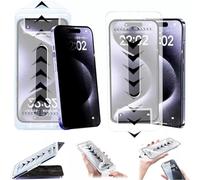 Innerous Screen Protector, Luxury Privacy Screen Protector-Fingerprint-Proof Dust Free Without Bubbles, for IPhone 16 15 14 13 12 11 Pro Max (Mix,for iphone15plus)