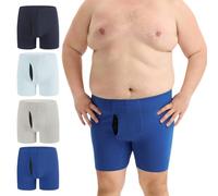 INNERSY Boxer Shorts Men, 4XL, Navy Blue/Royal Blue/Light Blue/Heather Grey