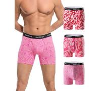 INNERSY Boxers for Men Cotton Underwear Trunks with Fly Opening Multipack 3 | Breathable Colourful Boxer Briefs, Comfortable Fitted Hipster Pants Packs, Suitable for All Seasons Wear, Great Holiday Gift