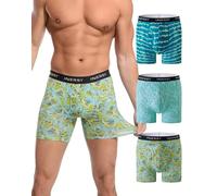 INNERSY Boxers for Men Cotton Underwear Trunks with Fly Opening Multipack 3 | Breathable Colourful Boxer Briefs, Comfortable Fitted Hipster Pants Packs, Suitable for All Seasons Wear, Great Holiday Gift