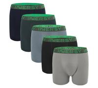 INNERSY Boys Boxer Shorts Teenager Underwear Trunks Comfy Pants No Fly Underpants Multipack 5 (8-10 Years, Classic Multicolored)