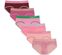 INNERSY Girls Pants Teen Knickers Cotton Underwear Soft Hipster Panties Sports Briefs 6 Pack (12-14 Years, Pink Multicolour)