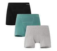 INNERSY Girls Period Pants Menstrual Boxer Shorts for Young Teenager First Starter Kit Pack of 3 (14-16 Years, Black/Heather Grey/Turquoise)