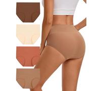 INNERSY High Waisted Knickers for Women Briefs Maternity Underwear Postpartum Pants Multipack 4 (16, Maillard Multicolour)