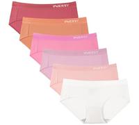 INNERSY Ladies Knickers Cotton Underwear Women Mid Rise Briefs Sports Hipster Panties Multipack 6 (14, Romantic Sweet Colours)