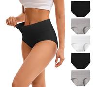 INNERSY Ladies Knickers Full Briefs Womens Panties, 16, Black/Grey/White
