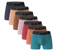INNERSY Mens Boxer Shorts Soft Cotton Underwear Trunks with Fly Multipack 7 | Weekly Boxers Briefs, Breathable Hipster Pants, Running/Hiking/Jogging/Gym/Daily Wear, All Seasons, Holiday Gift, Tag-free