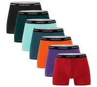 INNERSY Mens Boxer Shorts Soft Cotton Underwear Trunks with Fly Multipack 7 | Weekly Boxers Briefs, Breathable Hipster Pants, Running/Hiking/Jogging/Gym/Daily Wear, All Seasons, Holiday Gift, Tag-free