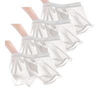 INNERSY Mens Boxers Mesh Underpants Ice Silk Underwear Summer, S, 4 White