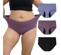 INNERSY Period Pants Heavy Flow Maternity Knickers, 16, Black/Blue/Purple