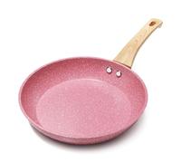 Innerwell Non-Stick Frying Pan 20 cm, Induction Pan with Professional-Quality Non Stick Coating, Healthy Granite Pan, Oven Safe, PFOA-Free, Pink