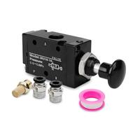 Innfeeltech 1 Pcs Air Hand Lever Operated Valve 3 Way 2 Position 3/8" BSP Pneumatic Solenoid Valve Manual Control Push-Pull 3R310-10