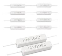 Innfeeltech 10 Pcs 10W 5% Tolerance 10K ohm Ceramic Cement Resistor For DIY Project and Experiments