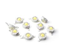 Innfeeltech 10 Pcs High Power Led Chip, 5W White Blub Lamp Beads DC 3.0-3.4V, 6000-6500K