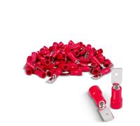 Innfeeltech 100 Pcs Cold Pressed Crimp Terminals, Connector 0.8 * 2.8mm For Cable 0.5mm² to 1.5mm², 10A, MDD1.25-187