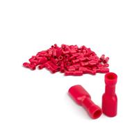 Innfeeltech 100 Pcs Cold Pressed Crimp Terminals, Connector 0.8 * 4.75mm For Cable 0.5mm² to 1.5mm², 10A, FDFD1.25-187D