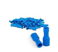 Innfeeltech 100 Pcs Cold Pressed Crimp Terminals, Connector 0.8 * 4.75mm For Cable 1.5mm² to 2.5mm², 15A, FDFD2-187D