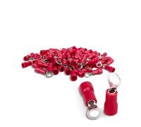 Innfeeltech 100 Pcs Cold Pressed Crimp Terminals, Connector for Cable 0.5mm² to 1.5mm², 19A, RV1.25-4