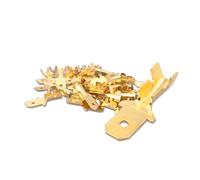 Innfeeltech 100 Pcs Non-Insulated Brass Spade Crimp Terminals, Connector Width 4.8mm for Cable 0.5mm² to 1mm², Male