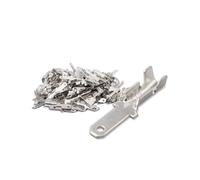 Innfeeltech 100 Pcs Non-Insulated Tin Plated Spade Crimp Terminals, Connector Width 2.8mm for Cable 0.5mm² to 1mm², Male