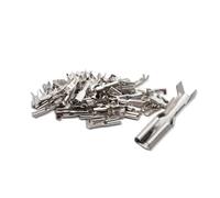 Innfeeltech 100 Pcs Non-Insulated Tin Plated Spade Crimp Terminals, Connector Width 2.8mm for Cable 0.5mm² to 1mm², Female